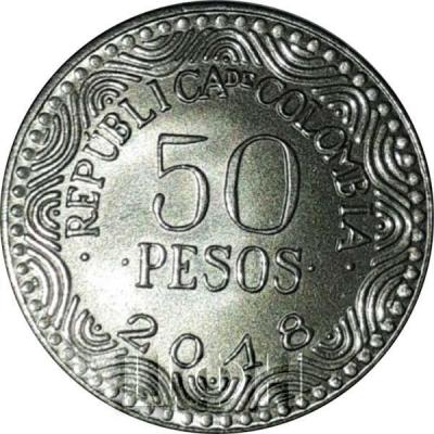 2018, Колумбия 50 песо (аверс).jpg