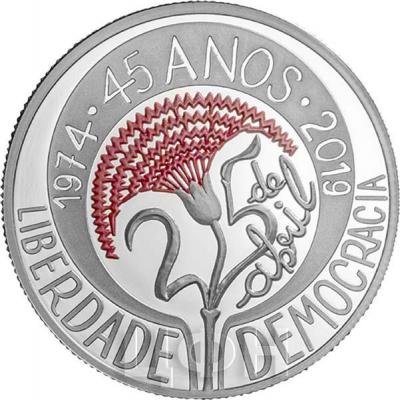 2019, 5 евро Португалия, памятная монета - «45-летие революции гвоздик» (ререрс).jpg