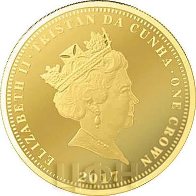 2. Тристан-да-Кунья 2017 год 1 крона «GREAT EXPLORERS  •  CAPTAIN JAMES COOK» (аверс).jpg