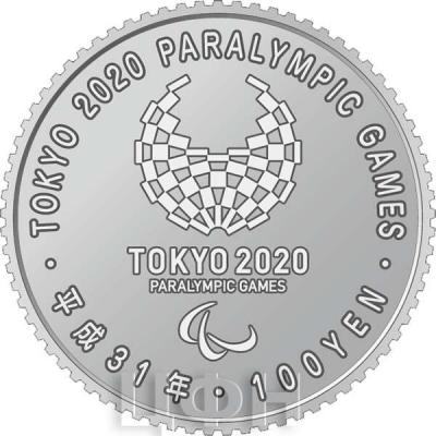 2019, Япония 100 иен  «Паралимпиада» (аверс).jpg