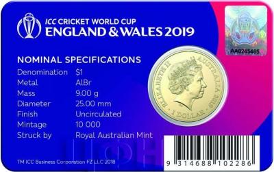 Австралия 1$ 2019 «ICC CRICKET WORLD CUP ENGLAND & WALES» (аверс).jpg