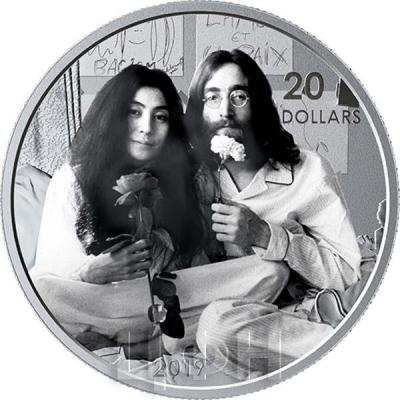 2019, Канада 20 долларов «GIVE PEACE A CHANCE Lennon Ono 50th Anniversary» (реверс).jpg