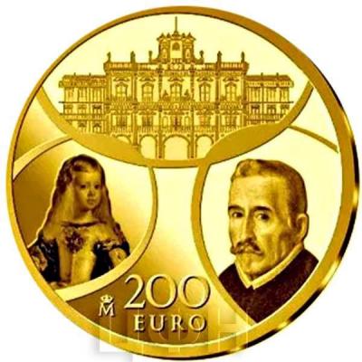 2018, Испания 200 евро памятная монета - «Барокко и рококо», программа «Europa Star» (реверс).jpg