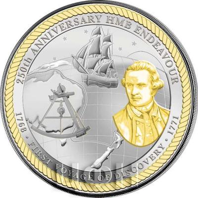 2018, Ниуэ 1 доллар «CAPTAIN JAMES COOK» (реверс).jpg