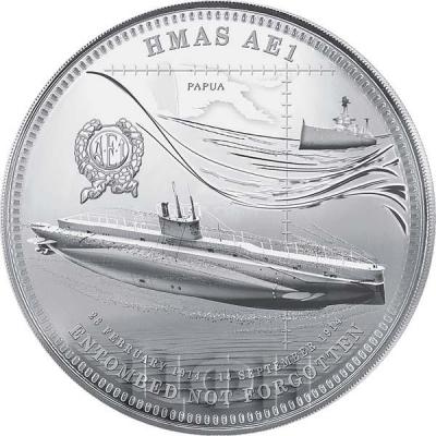 2019, Ниуэ 1 доллар «HMAS AE1» (реверс).jpg