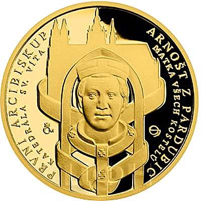 Ниуэ 10 долларов 2019 «ARNOŠT Z PARDUBIC» золото (реверс).jpg