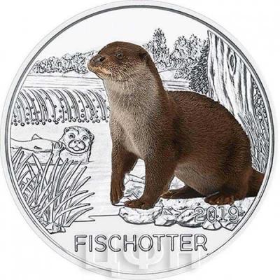 Австрия 3 евро 2019 год «FISCHOTTER» (реверс).jpg