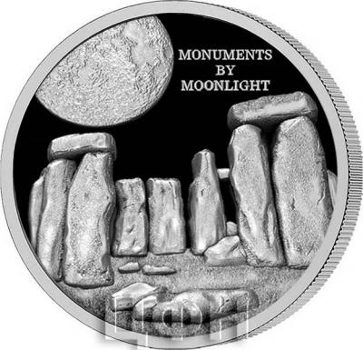 2019, Фиджи 1 доллар Стоунхендж «MONUMENTS BY MOONLIGHT» (реверс).jpg