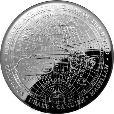 Австралия 5$ 2019 «1626 A NEW MAP OF THE WORLD» (реверс).jpg