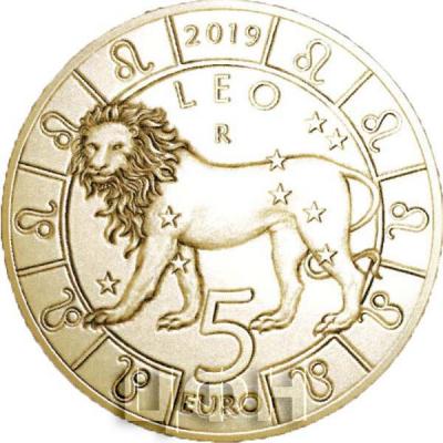 2019, Сан-Марино 5 евро «LEO» (реверс).jpg