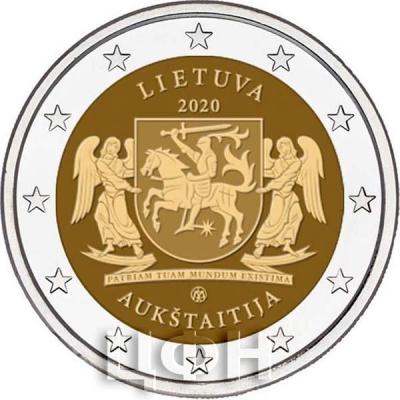 2020, Литва 2 евро «Аукштайтия» (реверс).jpg