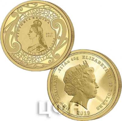 Новая Зеландия 5$ 2019 «Виктория» (реверс).jpg