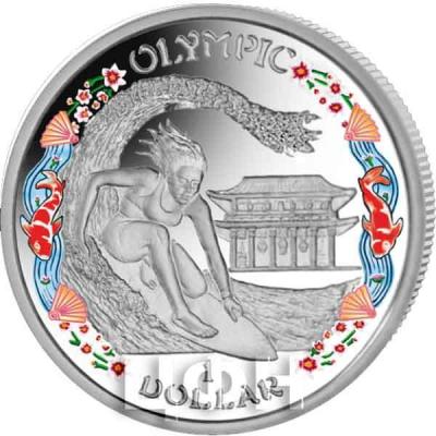2019 год Британские Виргинские острова 1 доллар «OLYMPIC» (реверс).jpg
