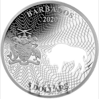 2019 год Барбадос 5 долларов (аверс).jpg