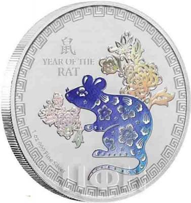 2020, Ниуэ 2$ «Год Крысы».jpg
