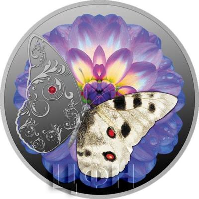 Ниуэ 1 доллар 2018 «Бабочка на астре» (реверс).jpg