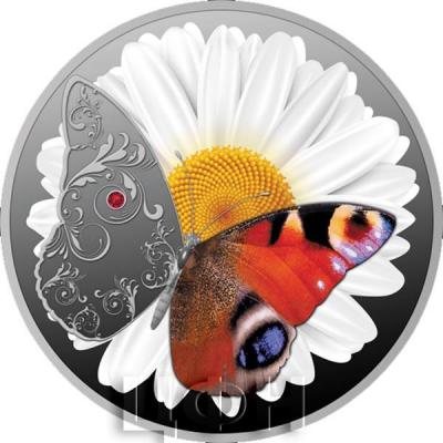 Ниуэ 1 доллар 2018 «Бабочка на ромашке» (реверс).jpg