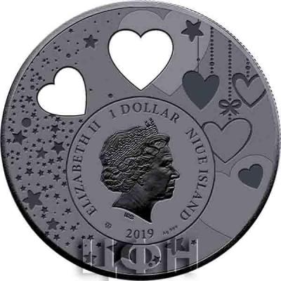 2019, Ниуэ 1 доллар «Я здесь» (аверс).jpg