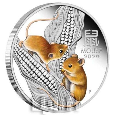 Австралия 2020 год 1$ «Год Крысы» (реверс).jpg
