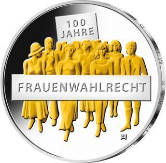 Германия 20 евро 2019 100 лет женского избирательного права Позолота (1).jpg