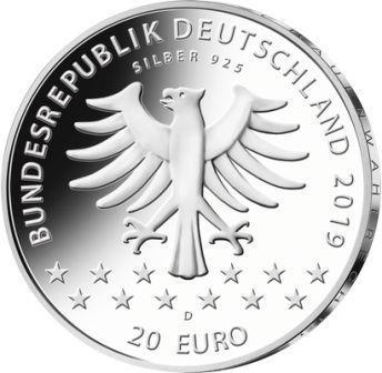 Германия 20 евро 2019 100 лет женского избирательного права Позолота (2).jpg