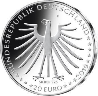 Германия 20 евро 2019 Храбрый портняжка Позолота (2).jpg