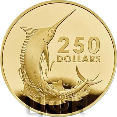 Багамские острова 250 долларов 2018 год «Atlantic Blue Marlin» (реверс).jpg