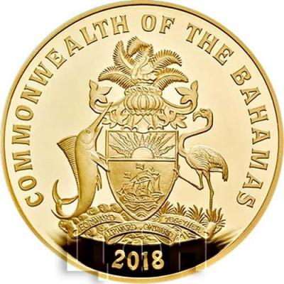 Багамские острова золотая монета 2018 год (аверс).jpg