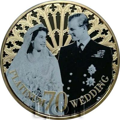 Гернси 50 пенсов 2017 год «PLATINUM 70 WEDDING» (реверс).jpg