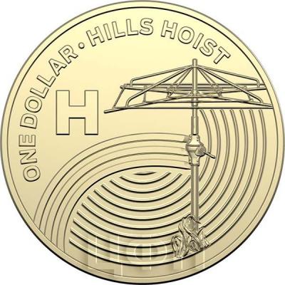 Австралия 2019 год 1 доллар  «The Great Aussie Coin Hunt A-Z» (реверс).jpg