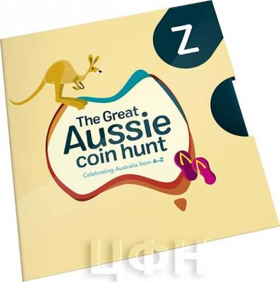 Австралия 2019 год 1 доллар «The Great Aussie Coin Hunt A-Z» (упаковка).jpg