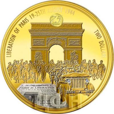 2019 Ниуэ 2 доллара «LIBERATION OF PARIS 19-25 AUGUST 1944» (реверс).jpg