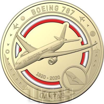 Австралия 1 доллар 2020 год QANTAS (реверс).jpg