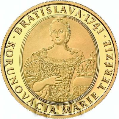 2019, 100 евро Словакия, памятная монета - «Коронации в Братиславе» (реверс).jpg