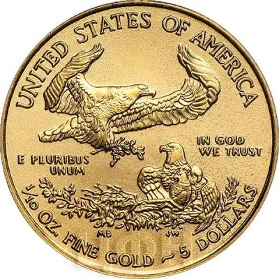 5 долларов США 2020 года - «Американский орёл» (реверс).jpg