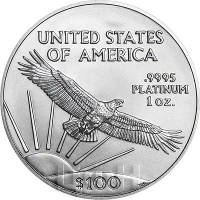 100 долларов США 2020 года - «Платиновый орёл» (реверс).jpg