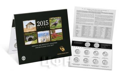 «2015 America the Beautiful Quarters Uncirculated Coin Set™» Набор США 2015 года  (реверс).jpg