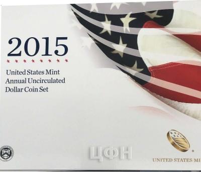 «U.S. Mint Annual Uncirculated Dollar Coin Set for 2015» Набор США 2015 года  (реверс).jpg