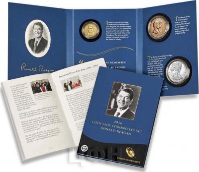«2016 Ronald Reagan Coin & Chronicles Set» Набор США 2016 года  (реверс).jpg