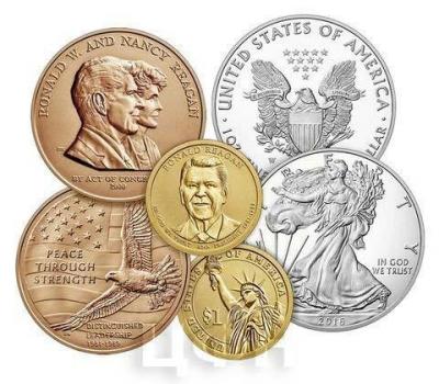 «2016 Ronald Reagan Coin & Chronicles Set» Набор США 2016 года (аверс).jpg