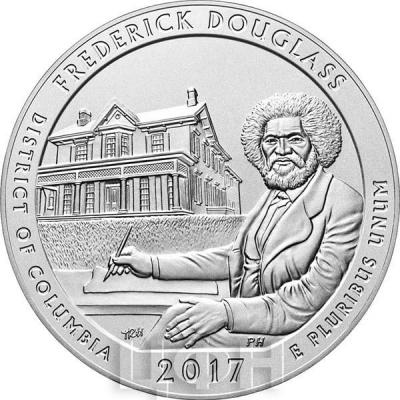 «Frederick Douglass National Historic Site 2017 Uncirculated Five Ounce Silver Coin».jpg