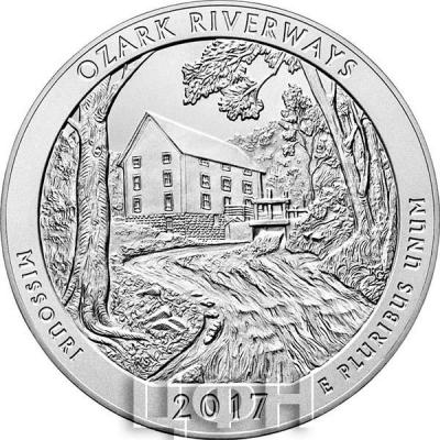«Ozark National Scenic Riverways 2017 Uncirculated Five Ounce Silver Coin».jpg