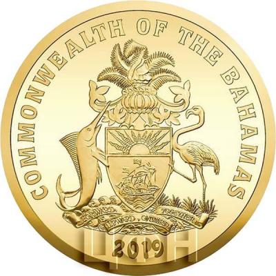 Багамские острова золотая монета 2019 год (аверс).jpg