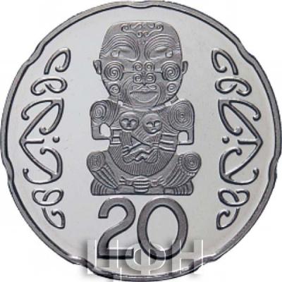 «Новая Зеландия 2019  год, 20 центов» (реверс).jpg