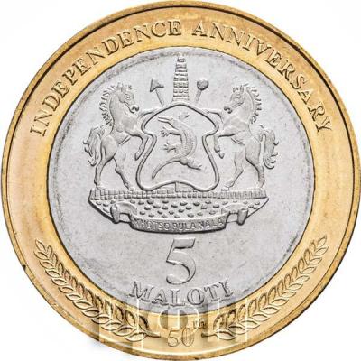 2016 Лесото 5 малоти «50th INDEPENDENCE ANNIVERSARY» (реверс).jpg