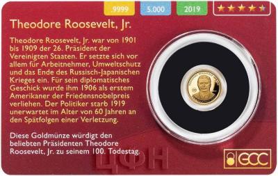 5$ Острова Кука 2019 год «THEODORE ROOSEVELT 1858- 1919» (реверс).jpg