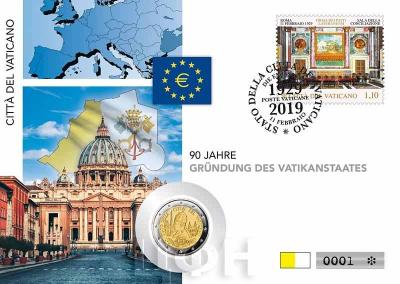 2 евро, Ватикан «90-летие основания города‑государства Ватикан» (реверс).jpg
