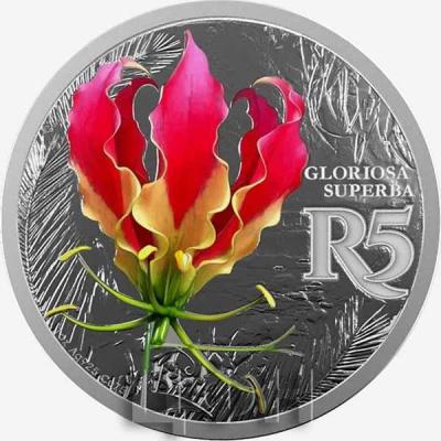 Южная Африка 2019 год 5 рэндов «GLORIOSA SUPERBA» (реверс).jpg