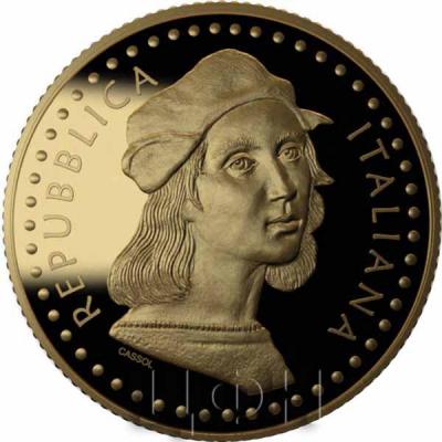 2020, 20 евро Италия, памятная монета - «500 лет со дня смерти Рафаэля Санти» (аверс).jpg