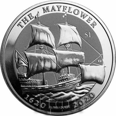 BRITISH VIRGIN ISLANDS 2020 $1 «THE MAYFLOWER» (реверс).jpg